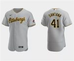 Pittsburgh Pirates #41 Carlos Santana Gray Flex Base Stitched Jersey