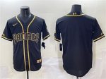 San Diego Padres Blank Black Gold Stitched Jersey