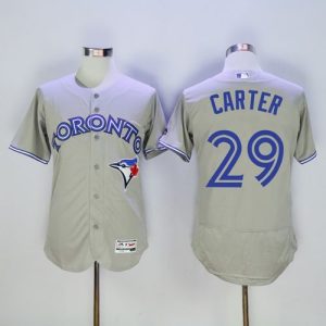 Blue Jays #29 Joe Carter Grey Flexbase Authentic Collection Stitched Jersey
