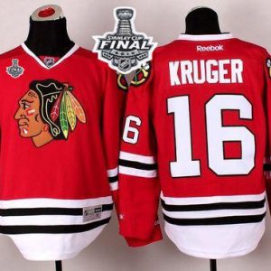 Blackhawks #16 Marcus Kruger Red 2015 Stanley Cup Stitched Jersey