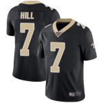 New Orleans Saints 100th #7 Taysom Hill Black Rush Limited Stitched Jersey