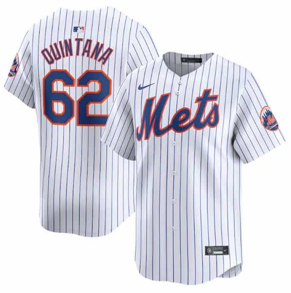 New York Mets #62 Jose Quintana White 2024 Home Limited Stitched Jersey