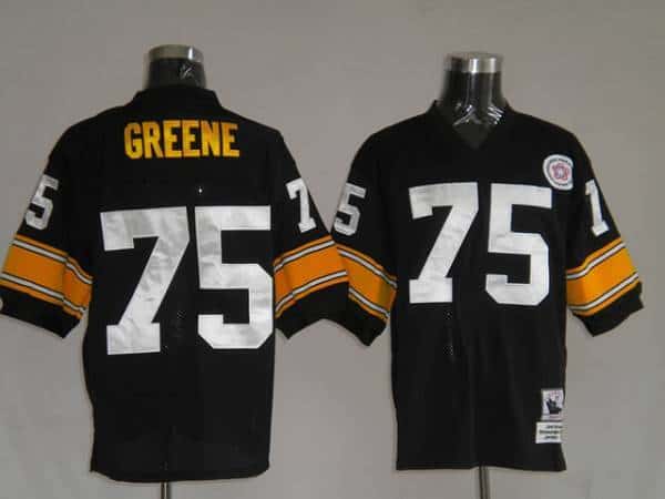 Mitchell Ness Steelers #75 Joe Greene Black Stitched Throwback Jersey