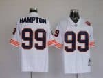 Mitchell Ness Bears #99 Dan Hampton White With Big Number Bear Patch Stitched Throwback Jersey