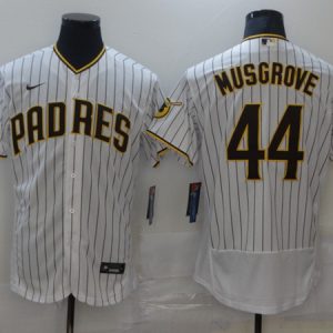 San Diego Padres #44 Joe Musgrove White Flex Base Stitched Jersey