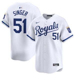 Kansas City Royals #51 Brady Singer White 2024 Home Stitched Jersey