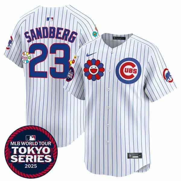 Chicago Cubs #23 Ryne Sandberg White 2025 Tokyo Series Limited Stitched Jersey