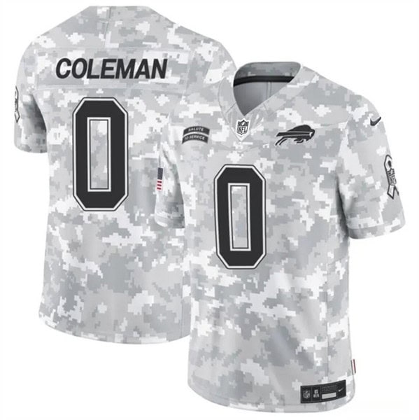 Buffalo Bills #0 Keon Coleman 2024 F.U.S.E. Arctic Camo Salute To Service Limited Stitched Jersey