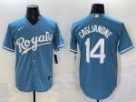 Kansas City Royals #14 Jac Caglianone Light Blue Cool Base Stitched Jersey