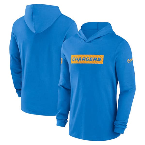 Los Angeles Chargers Blue Sideline Performance Hoodie