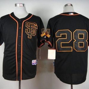 Giants #28 Buster Posey Black Alternate Cool Base Stitched Jersey