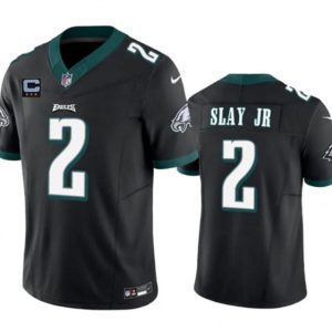 Philadelphia Eagles #2 Darius Slay JR Black 2024 F.U.S.E. With 3-Star C Patch Vapor Untouchable Limited Stitched Jersey