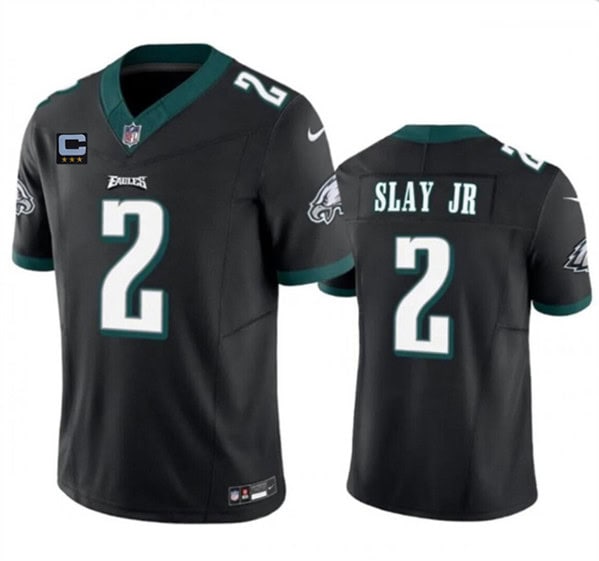 Philadelphia Eagles #2 Darius Slay JR Black 2024 F.U.S.E. With 3-Star C Patch Vapor Untouchable Limited Stitched Jersey