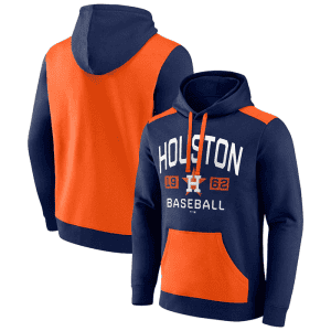 Houston Astros Navy Orange Chip In Pullover Hoodie