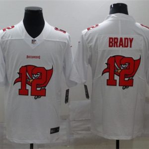 Tampa Bay Buccaneers #12 Tom Brady White Shadow Logo Limited Stitched Jersey