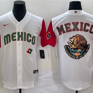 Mexico 2023 White Team Big Logo World Classic Stitched Jersey
