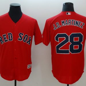 Boston Red Sox #28 J.D. Martinez Red Cool Base Stitched Jersey
