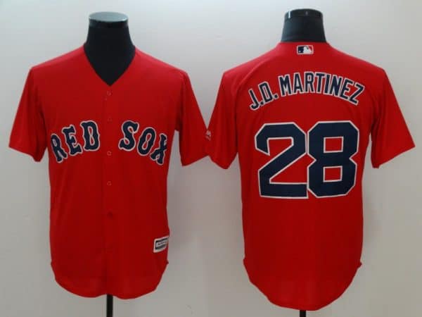 Boston Red Sox #28 J.D. Martinez Red Cool Base Stitched Jersey