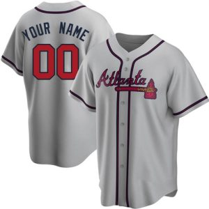 Atlanta Braves Customized Custom Gray Cool Base Stitched Jersey