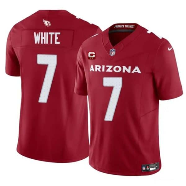Arizona Cardinals #7 Kyzir White Red 2024 F.U.S.E. With 2-Star C Patch Vapor Untouchable Limited Stitched Jersey