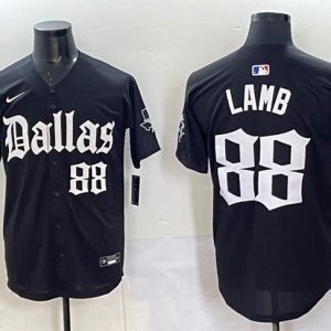 Dallas Cowboys #88 CeeDee Lamb Black 'Gothic Lone Star Edition' Limited Stitched Jersey