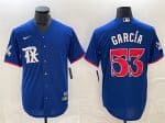 Texas Rangers #53 Adolis Garc¨ªa Royal City Connect Stitched Jersey
