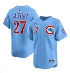 Chicago Cubs #27 Seiya Suzuki Blue 2024 25 2nd Alternate Limited Stitched Jersey
