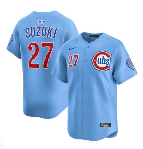 Chicago Cubs #27 Seiya Suzuki Blue 2024 25 2nd Alternate Limited Stitched Jersey
