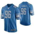 Detroit Lions #96 Mike Daniels Blue Stitched Jersey