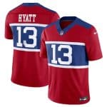 New York Giants #13 Jalin Hyatt Century Red Alternate Vapor F.U.S.E. Limited Stitched Jersey