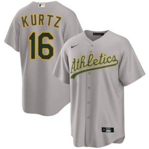 Oakland Athletics #16 Nick Kurtz Gray 2024 Away Limited Stitched Jersey