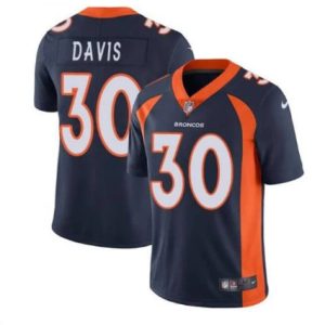 Denver Broncos #30 Terrell Davis Navy Vapor Untouchable Limited Stitched Jersey
