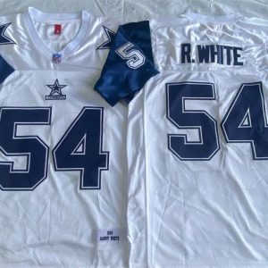 Dallas Cowboys #54 Randy White White Throwback Stitched Jersey