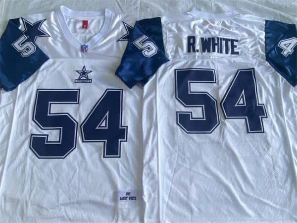 Dallas Cowboys #54 Randy White White Throwback Stitched Jersey