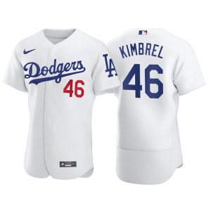 Los Angeles Dodgers #46 Craig Kimbrel White Flex Base Stitched Jersey
