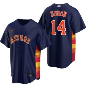 Houston Astros #14 Mauricio Dub¨®n Navy Cool Base Stitched Jersey