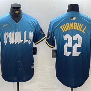 Philadelphia Phillies #22 Spencer Turnbull Blue 2024 City Connect Limited Stitched Jersey
