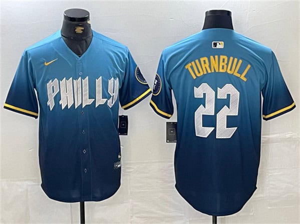 Philadelphia Phillies #22 Spencer Turnbull Blue 2024 City Connect Limited Stitched Jersey