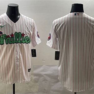 Philadelphia Phillies Blank White Phanatic Cool Base Stitched Jersey