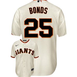 San Francisco Giants #25 Barry Bonds Cream Cool Base Stitched Jersey
