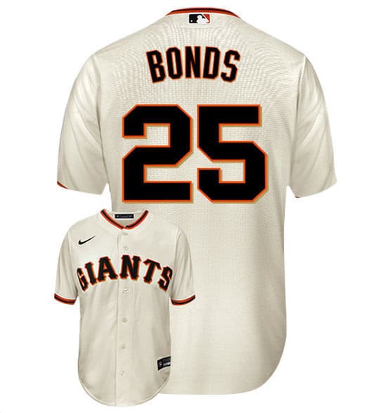 San Francisco Giants #25 Barry Bonds Cream Cool Base Stitched Jersey