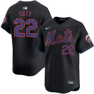 New York Mets #22 Juan Soto Black 2024 Alternate Limited Stitched Jersey