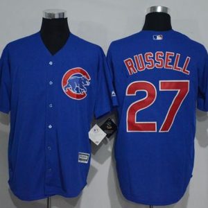 Cubs #27 Addison Russell Blue New Cool Base Stitched Jersey