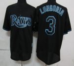Rays #3 Evan Longoria Black Fashion Stitched Jersey