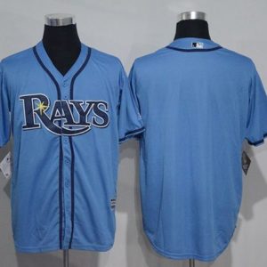 Rays Blank Light Blue New Cool Base Stitched Jersey