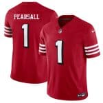 San Francisco 49ers #1 Ricky Pearsall New Red 2025 F.U.S.E. Vapor Untouchable Limited Stitched Jersey