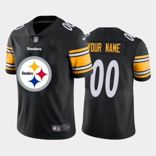 Pittsburgh Steelers Customized Custom Black 2020 Team Big Logo Limited Stitched Jersey