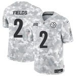 Pittsburgh Steelers #2 Justin Fields Arctic Camo 2024 F.U.S.E. Salute To Service Limited Stitched Jersey