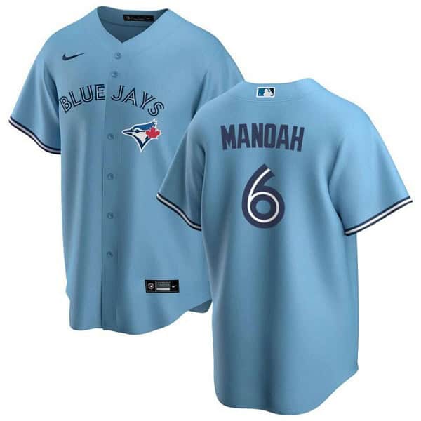 Toronto Blue Jays #6 Alek Manoah Light Blue Cool Base Stitched Jersey
