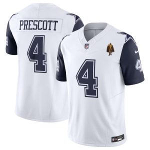 Dallas Cowboys #4 Dak Prescott Navy 2023 F.U.S.E. With Walter Payton Patch Alternate Vapor Limited Stitched Jersey